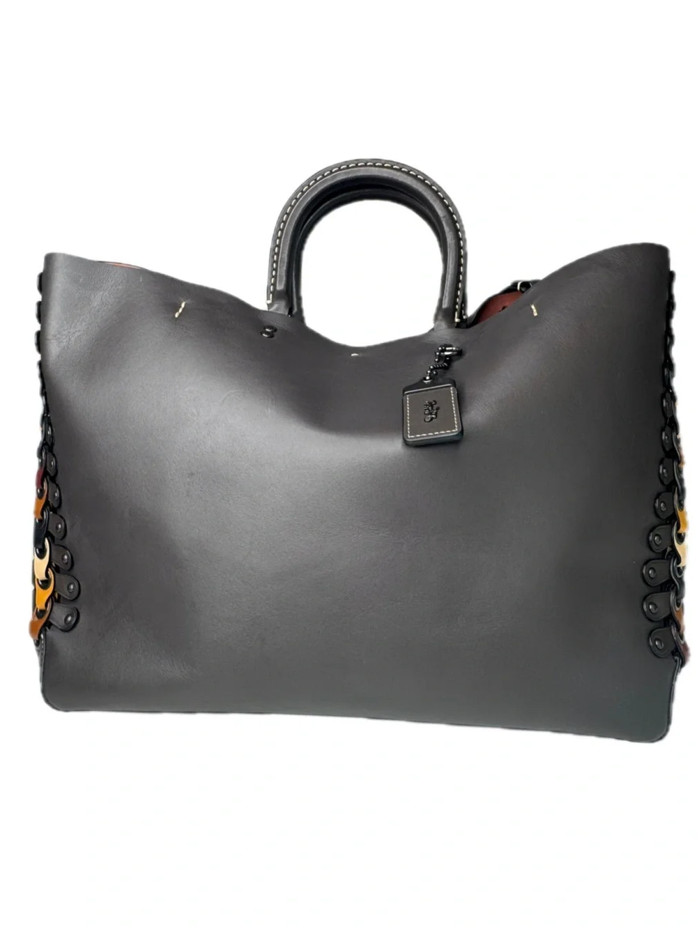 Coach 1941 Rogue Link Glovetanned Leather Tote Bag Brown Chocolate Bag